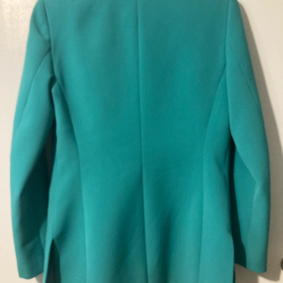 Trina Trunk Workwear Blazer Teal Single  Button Size 2 - Picture 2 of 8